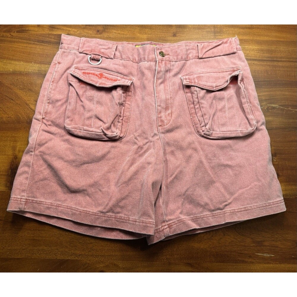 Vintage Pussers Island Wear Cargo Shorts Mens Sz 40 Coral Pink British VI Safari